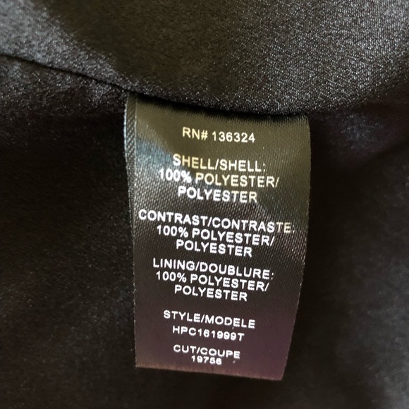 HALSTON HERITAGE Black + Silver Strapless Deep V Formal Maxi Gown Dress Size 6 - Picture 11 of 11